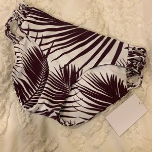 Mikoh Palm Leaf Bikini Bottom, NEW WITH TAG